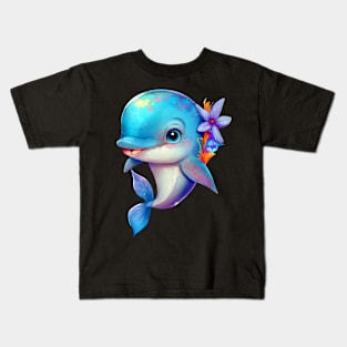 cute dolphin Kids T-Shirt